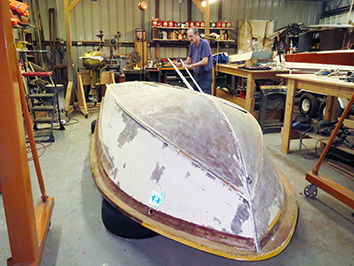  replacing the aft sections of the bottom plywood. The forward sections